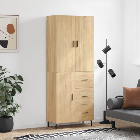 Highboard Sonoma Oak 69.5x34x180 cm Engineered Wood 3195918