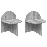 Bedside Table 2 pcs Grey Sonoma 40 x 35.5 x 45.5 cm 8001144