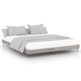 Bed Frame without Mattress Grey Sonoma 140x200 cm Engineered Wood 832251