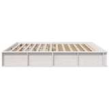 Bed Frame White 180 x 200 cm Solid Pine Wood 3385707