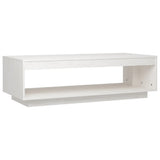 Coffee Table White 110x50x33.5 cm Solid Pinewood 808509