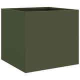 Planters 2 pcs Olive Green 32x30x29 cm Steel 841542