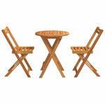 Garden Bistro Set with Cushion 3 pcs Brown Solid acacia wood 4105500
