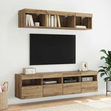TV Wall Cabinet Artisan Oak 80 x 30 x 40 cm Engineered Wood 882979
