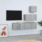 4 Piece TV Cabinet Set Grey Sonoma Engineered Wood 3120318