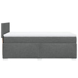 Box Spring Bed with Mattress Dark Grey 100x200 cm Fabric 3285793