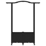 Raised Bed with Trellis and Roof Black 125 x 40 x 144 cm PP 3423014