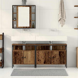 Bathroom Vanity Units with Shelf 3 pcs Brown Engineered wood 3332546