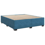 Box Spring Bed with Mattress Blue 200x200 cm Velvet 3291000