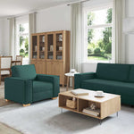 Sofa Set with Cushion 3 pcs Dark Green 220 x 78 x 84 cm Fabric 3324614