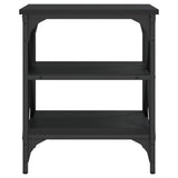 ZNTS Side Tables 2 pcs Black 40x42x50 cm Engineered Wood 825773