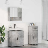 Bathroom Furniture Set with Drawer 3 pcs Concrete Grey 3392956