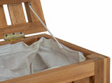 Laundry Basket Natural Solid Teak Wood 42024284