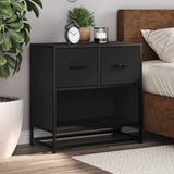 Bedside Cabinet Black 60x31x60 cm Engineered Wood and Metal 848694