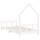 Kids Bed Frame White 90x200 cm Solid Wood Pine 834568