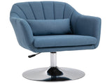 Swivel Linen Fabric Accent Chair for Living Room Contemporary Vanity Armchair with Adjustable Height T3398P328131