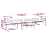 5 Piece Garden Pallet Sofa Set Solid Wood Acacia 3209437