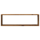 Wall Cube Shelves 4 pcs Old Wood 100x15x30 cm Engineered Wood 856583