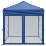Folding Party Tent with Sidewalls Blue 2x2 m 93507