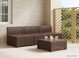 3-Seater Garden Sofa Rattan Look PP Brown 8011957
