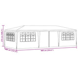 Professional Party Tent with Side Walls 4x9 m Anthracite 90 g/m 48539