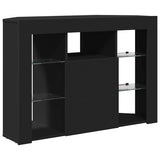 Corner LED TV Cabinet Black 100x40x68cm Engineered Wood 889786