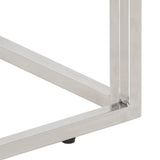 Console Table Silver Stainless Steel and Solid Wood Acacia 349999