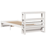 Bed Frame with Headboard without Mattress White 75x190 cm 3305980