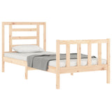 Bed Frame without Mattress Single Solid Wood Pine 3192846