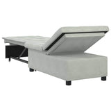 Sofa Bed Light Grey 194 x 67 x 82 cm Velvet 42008594