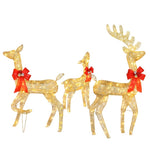 ZNTS 3pcs 54*38*122cm 30.00V 3.60W Family Elk Golden Iron Frame Cotton Thread Green Onion Powder 77346658