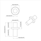 Shelf Peg 4500 pcs Silver 8.6 x 8.6 x 14.6 mm Steel 864614