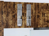 Wall Glass Cabinet PORTO Smoked Oak 60 x 31 x 100 cm 885530