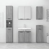 5 Piece Bathroom Cabinet Set Grey Sonoma Engineered Wood 3115858