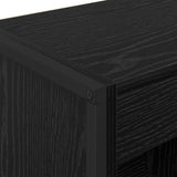 Book Cabinet Black Oak 40 x 30 x 155 cm Engineered Wood 886372