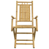 Bistro Set Natural Bamboo Bamboo Compact Foldable Bistro Set 3278532