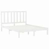 Bed Frame without Mattress White 160x200 cm Solid Wood 3106779