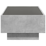 ZNTS Coffee Table with LED Concrete Grey 90x50x30 cm Engineered Wood 847521