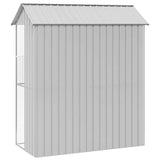 Bird Cage with Storage Grey 215 x 110 x 247 cm Galvanised Steel 3325173