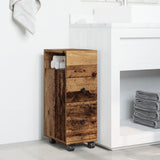 Narrow Bathroom Cabinet with Wheels Old Wood Engineered Wood 855239