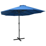Garden Parasol Blue Polyester fabric, Aluminium pole and ribs Large 47303