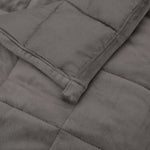 ZNTS Weighted Blanket Grey 135x200 cm Single 6 kg Fabric 3154831