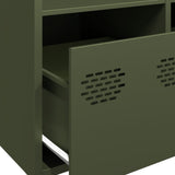 Highboard Olive Green 68x39x103.5 cm Steel 851386