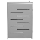 Single Wheelie Bin Shed 69x77.5x115 cm Stainless Steel 149558