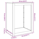 Firewood Rack 60x40x80 cm Weathering Steel 851002