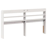 Headboard with Shelves White 160 cm Solid Wood Pine 850945