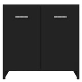Bathroom Cabinet Black 60x33x61 cm Engineered Wood 802571