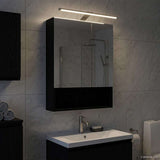 Bathroom Mirror Cabinet with Shelf Black Oak 50 x 14.5 x 70 cm 889208