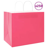 Paper Bags 250 pcs with Handles Pink 32x22x28 cm 4101680