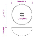 Bathroom Sink Ceramic Light Green Round 146980